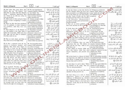 The Noble Qur'an, Transliteration in Roman Script with Arabic Text and English